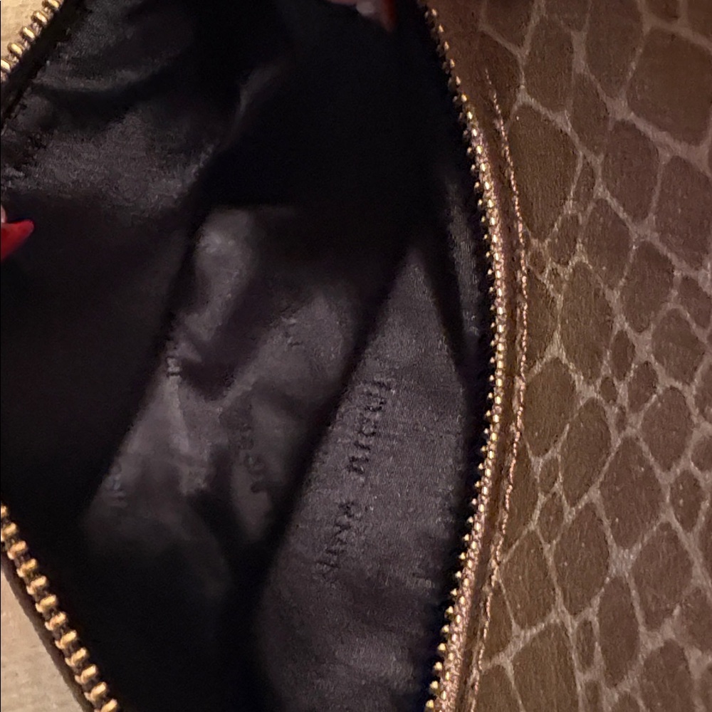 Nina Ricci Brown Tote with Orange Scarf Accent - Picture 4 of 9